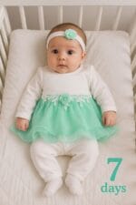 ⁦فستان سبوع  الوان بيبى 807 Happy Baby⁩ - الصورة ⁦3⁩