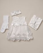 ⁦فستان سبوع 4 قطع 601 pretty baby club⁩ - الصورة ⁦2⁩