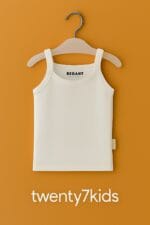 فانلة حمالة رفيعة ابيض مواليد  0-24 شهر Agent