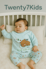 ⁦طقم تتقيل طباعة منقوش م6-12 شهر  STAR KIDS⁩ - الصورة ⁦5⁩