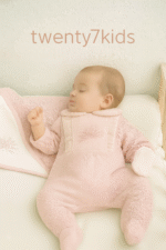 ⁦طقم مستشفى قطيفة شتوى مواليد بنات  lindo 1208⁩ - الصورة ⁦3⁩