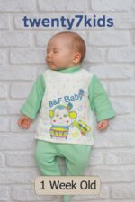 ⁦بيجامه قطن مواليد كم 0-3 B&F BABY⁩ - الصورة ⁦3⁩