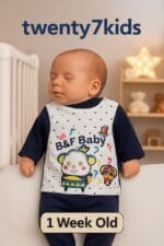 ⁦بيجامه قطن مواليد كم 0-3 B&F BABY⁩ - الصورة ⁦5⁩