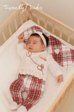 ⁦طقم  مواليد بنات 4 قطع قطيفة Lindo 1210⁩ - الصورة ⁦3⁩