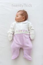 ⁦طقم 4 قطع قطيفة مواليد بنات شتوى 1207 lindo⁩ - الصورة ⁦3⁩