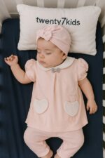 ⁦طقم قطن بنات مواليد بنطلون 1/2 كم lindo1036⁩ - الصورة ⁦2⁩