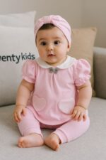 ⁦طقم قطن بنات مواليد بنطلون 1/2 كم lindo1036⁩ - الصورة ⁦3⁩