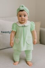 ⁦طقم قطن بنات مواليد بنطلون 1/2 كم lindo1036⁩ - الصورة ⁦4⁩