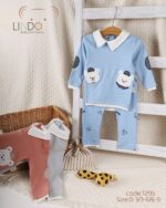 ⁦طقم مواليد0-9  كم قطن Lindo 1295⁩ - الصورة ⁦5⁩