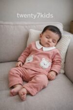 ⁦طقم مواليد0-9  كم قطن Lindo 1295⁩ - الصورة ⁦2⁩