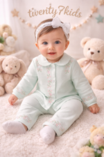 طقم قطن كم مواليد 0-9  خريفى Lindo 1303