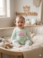 ⁦طقم كم خريفى  مواليد قطن 3804 بنجور 0-3⁩ - الصورة ⁦10⁩