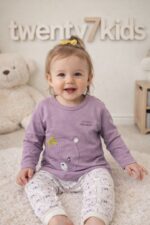 ⁦طقم كم مطبوع 12-18 شهر Bonjour 3804⁩ - الصورة ⁦5⁩