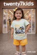 طقم شورت بنات 1/2 كم 2109 Bebo