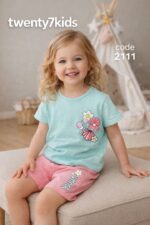 ⁦طقم شورت بنات 1/2 كم 2111 Bebo⁩ - الصورة ⁦3⁩