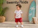 ⁦طقم خروج صيفى tropical 1494 v-baby 6 شورت براشوت⁩ - الصورة ⁦3⁩