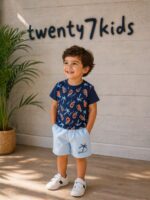 ⁦طقم خروج صيفى tropical 1494 v-baby 6 شورت براشوت⁩ - الصورة ⁦2⁩