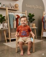⁦طقم خروج صيفى simba 1203 v-baby  شورت براشوت⁩ - الصورة ⁦3⁩