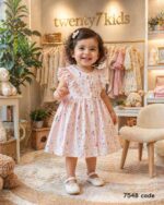 ⁦فستان بنات  قطن خروج mini baby 7548⁩ - الصورة ⁦2⁩