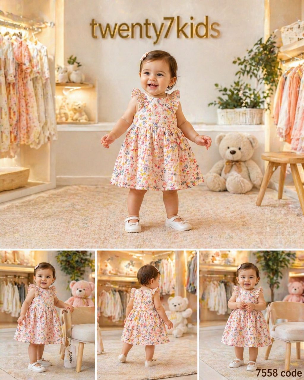 photo_2026-04-28_19-28-23 فستان بنات قطن خروج mini baby 7558 - الصورة 1