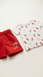 ⁦طقم خروج صيفى tropical 1494 v-baby 6 شورت براشوت⁩ - الصورة ⁦5⁩
