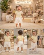 ⁦طقم خروج بنات صيفى  romance 1553 v-baby  شورت براشوت مطبوع⁩ - الصورة ⁦3⁩