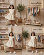 ⁦فستان بنات  قطن كرينكل 1-5 سنوات 661 kids time⁩ - الصورة ⁦2⁩