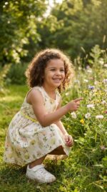 ⁦فستان بنات قطن 3-7 سنوات 3-448 kids time⁩ - الصورة ⁦2⁩