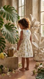 ⁦فستان بنات قطن 3-7 سنوات 3-448 kids time⁩ - الصورة ⁦5⁩