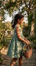 ⁦فستان بنات قطن 3-7 سنوات 448 kids time⁩ - الصورة ⁦4⁩