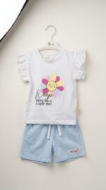 طقم خروج بنات صيفى  keep 1307 v-baby  شورت براشوت