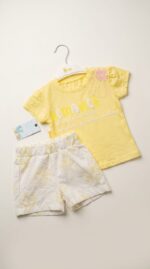 طقم خروج بنات صيفى  romance 1553 v-baby  شورت براشوت مطبوع