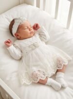 فستان سبوع 4 قطع 622 pretty baby club فراشة