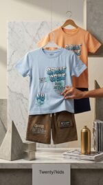 ⁦ترنج شورت اولاد Street style  قطن6-7-8-9 سنوات brother 109⁩ - الصورة ⁦3⁩