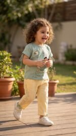 ⁦ترنج بنطلون فيونكة بنات 2-3-4-5 سنوات G&G 514⁩ - الصورة ⁦4⁩