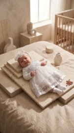 ⁦فستان سبوع 4 قطع 623 pretty baby club⁩ - الصورة ⁦2⁩
