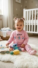 ⁦طقم ترنج بنات ملتون stitch قطن لايك 5011 littleones⁩ - الصورة ⁦2⁩