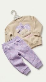 ⁦طقم ترنج بنات ملتون baby قطن لايك 5010 littleones⁩ - الصورة ⁦2⁩