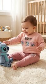 ⁦طقم ترنج بنات ملتون stitch قطن لايك 5011 littleones⁩ - الصورة ⁦5⁩