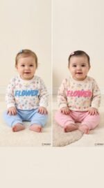 ⁦ترنج مواليد   بنات flower ملتون لايك مبطن من عمر يوم ل 9 شهور JEBMOOD 2715⁩ - الصورة ⁦4⁩