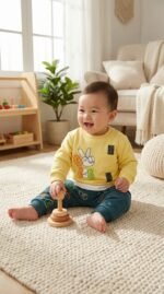 ⁦ترنج مواليد ok ملتون لايك مبطن من عمر 6-12-18 شهور 5001 Littile one⁩ - الصورة ⁦3⁩